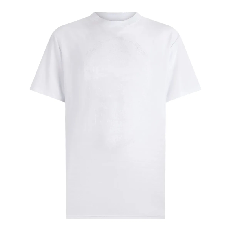 Philipp Plein T-Shirt Round Neck T-Shirt Jacquard Skull weiss