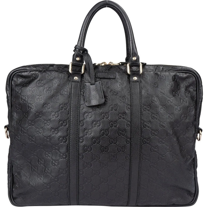 Gucci Schultertasche Gucci GG Leather Monogram Business Handbag mehrfarbig