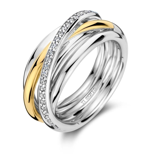 Ti Sento Bicolor-Ring TI SENTO Ring 12318ZY Zirconia white yellow gold plated