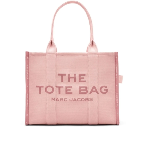 Marc Jacobs Tote Pink Cotton Logo Print Tote Bag Pink