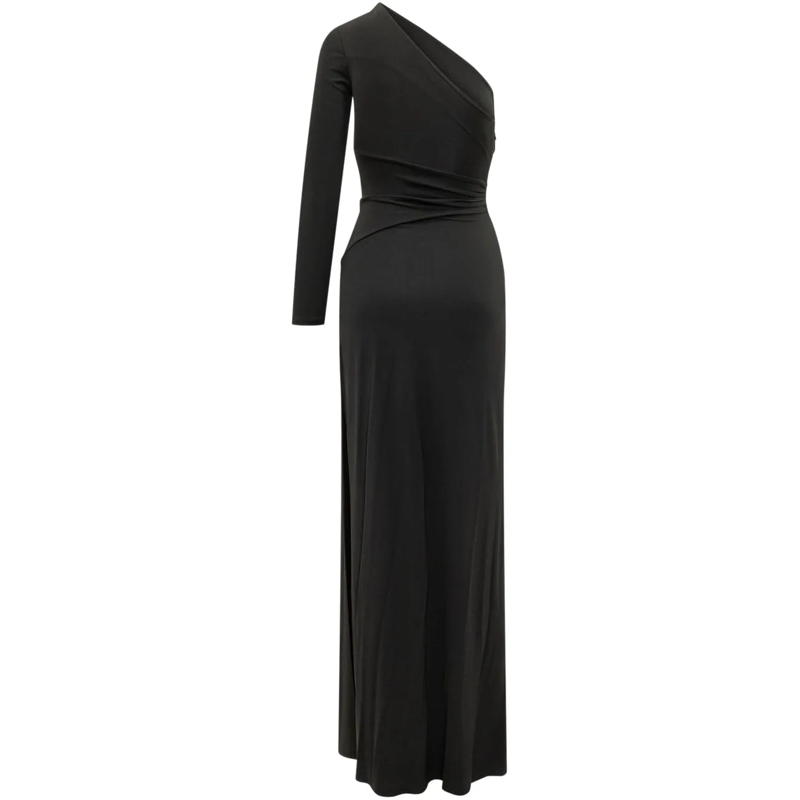 Elisabetta Franchi Maxikleid Abito Monospalla Cut Out schwarz(Image 2)