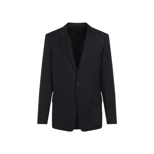 Lanvin Blazer Single Breasted Tailored Navy Blue Virgin Wool Jac Blue