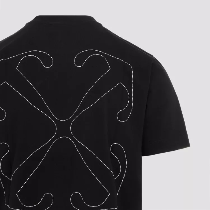 Off White Stitch Arrow T Shirt Black