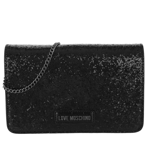 Love Moschino Glitter Crossbody Bag Metallic Nero Crossbody Bag