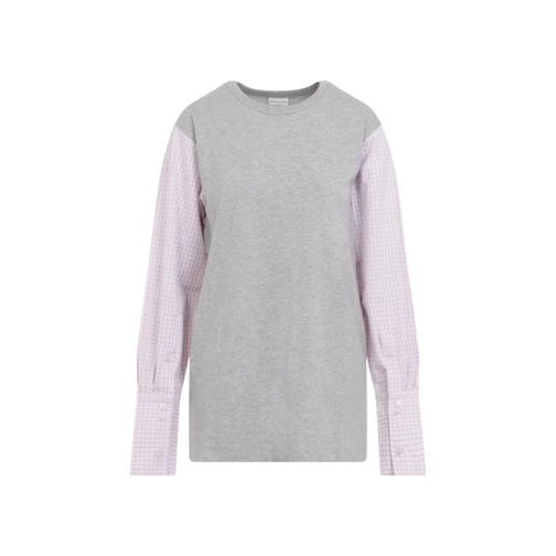 Dries Van Noten Langärmelige Oberteile Heos Grey T-Shirt Grey