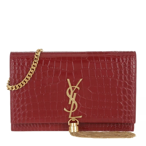 Saint Laurent Kate Monogramme Wallet On Chain Opyum Red Wallet On A Chain