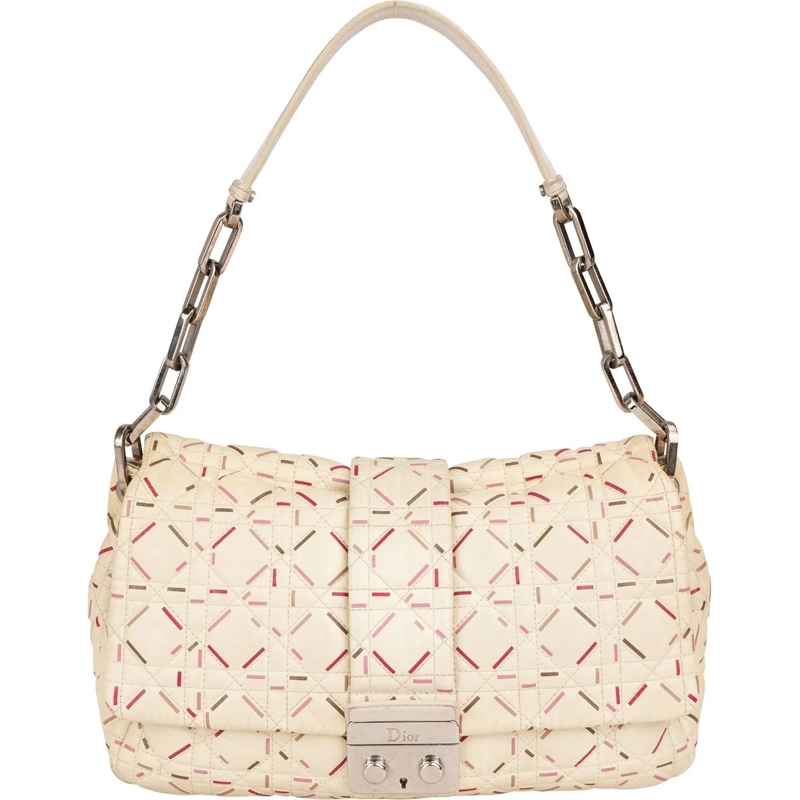 Christian Dior Tote Christian Dior Quilted Leather Miss Dior Shoulder  weiß