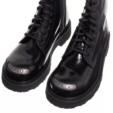 Kenzo Kenzosmile Lace-Up Boots Black | Schnürstiefel