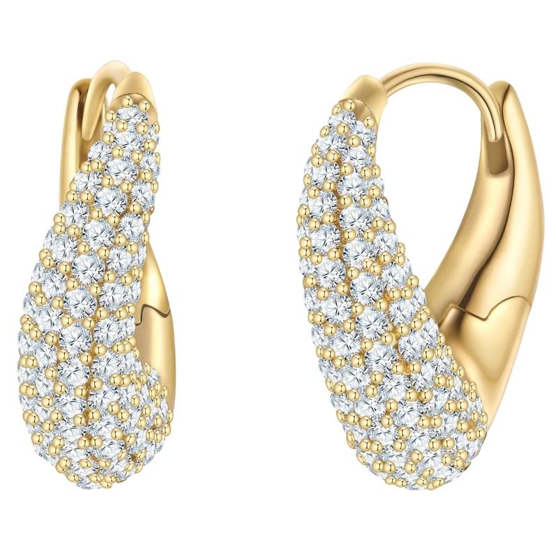 Glanzstücke München Ohrhänger Sterling Silber Creolen Zirkonia gold