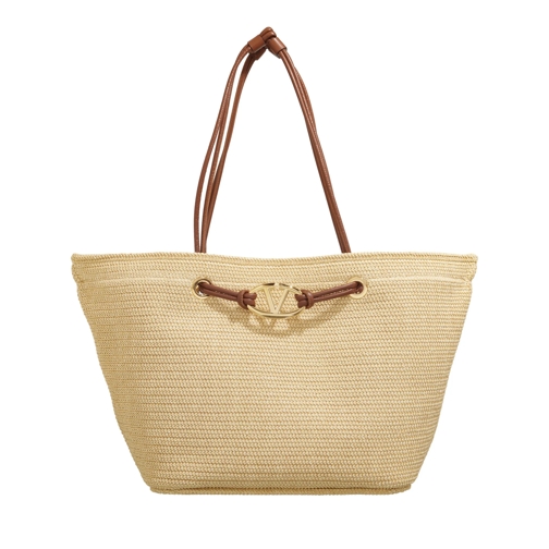 Valentino Garavani Shopper Tote Bag Paglia Tobacco