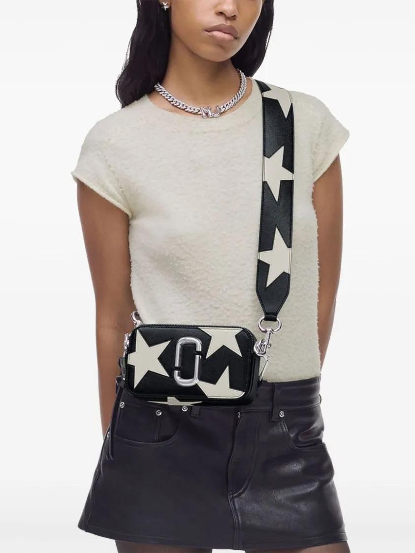 Marc Jacobs Crossbody bags Patchwork Leather Handbag With Star Motif in zwart
