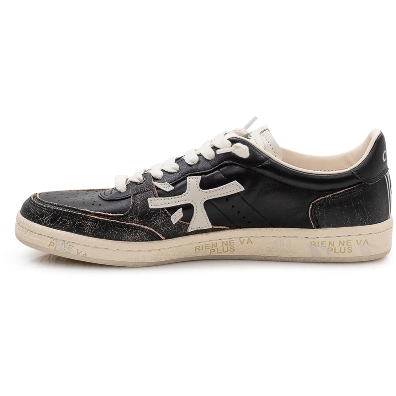 Premiata Sneaker basse Sneakers Bsktclay in Pelle con Dettagli a Contrast schwarz(Image 4)