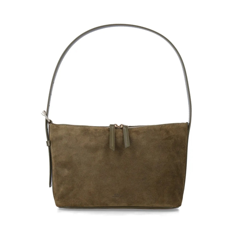 A.P.C. Sac à bandoulière Suede Shoulder Bag With Structured Silhouette And  Grey