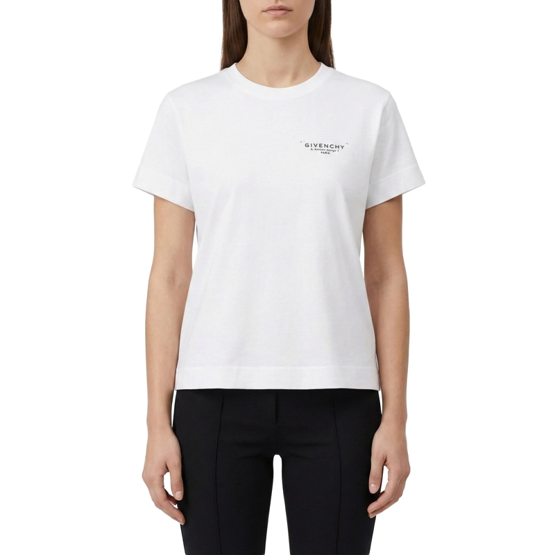 Givenchy T-shirt Fitted Crew-Neck T-Shirt White(Image 4)
