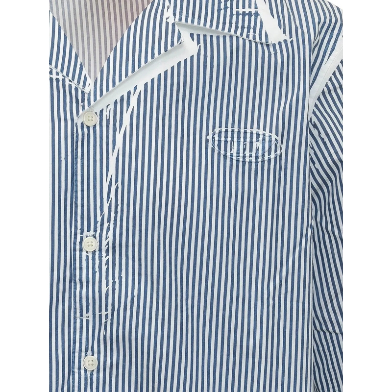Diesel Haut décontracté Camicia S-Brack-Qmbz a Righe con Colletto Bowling hellblau(Image 3)
