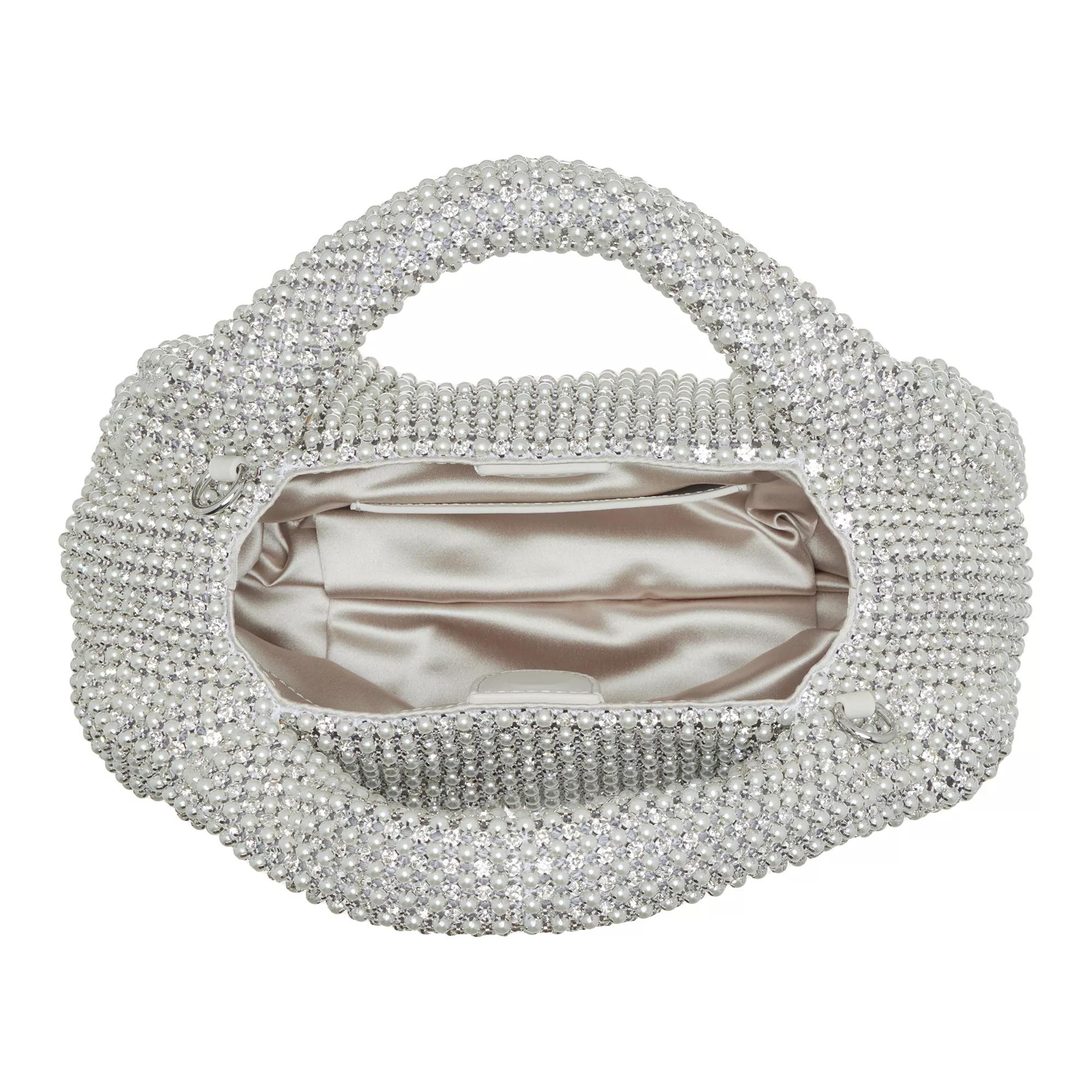 Stuart Weitzman Crossbody bags The Moda Crystal Pearl Mini Tote in zilver