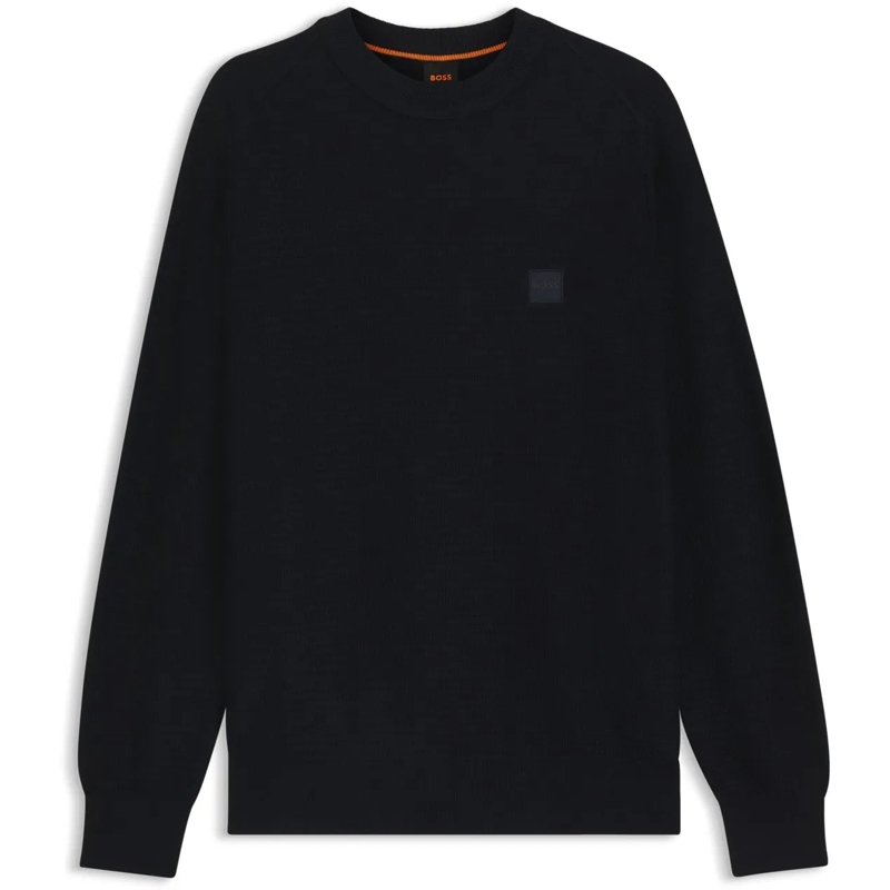 Boss Pullover Anion knit sweater dark navy blauw blau