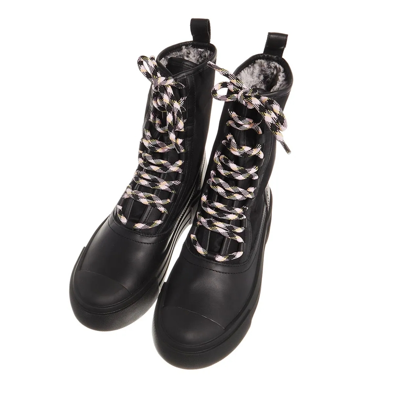 Philippe Model Stiefel Paris Haute High Woman Textile Fur_Noir Noir(Image 5)