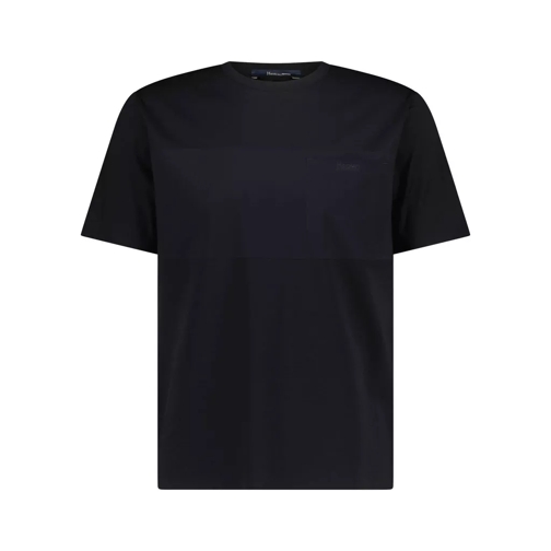 Herno T-Shirt aus Material-Mix 48104466907482 Schwarz 