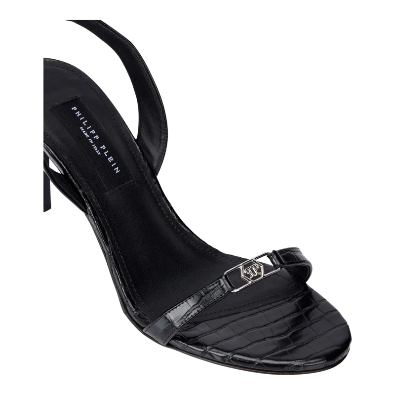 Philipp Plein Riemchensandalen High Heels Sandals Hexagon 9 schwarz(Image 5)