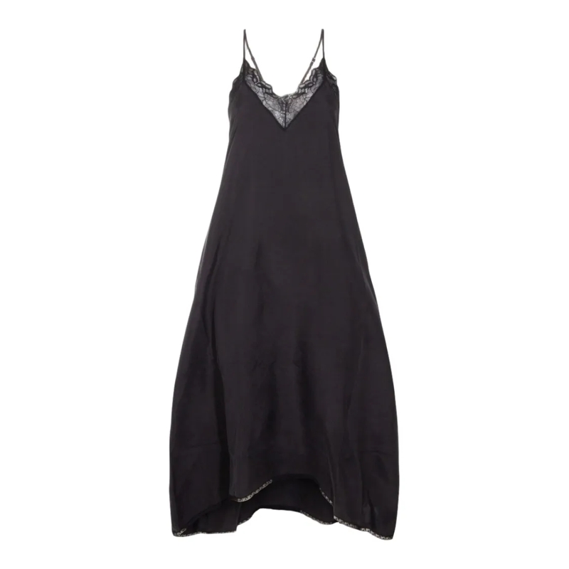 Zadig & Voltaire Robe midi Refined Black Dress With Classic Silhouette Black