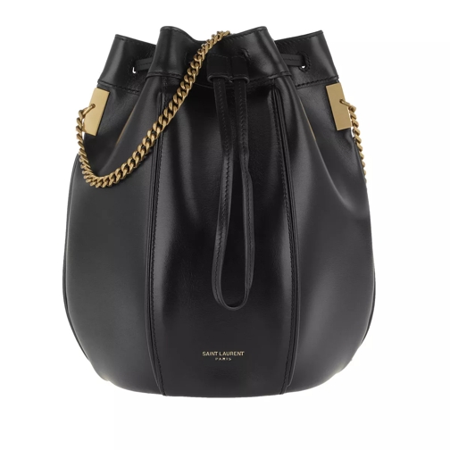 Saint Laurent Talitha Small Bucket Bag Smooth Leather Black Bucket Bag