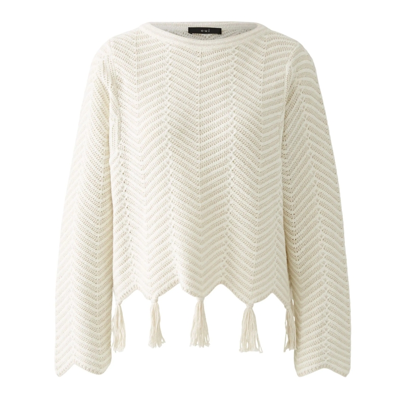 Oui Sweatshirt Pullover offwhite