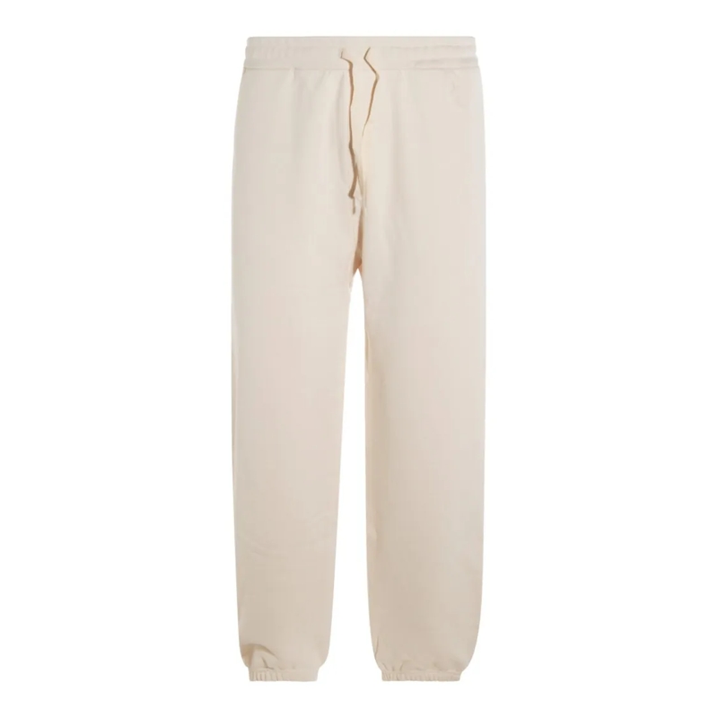 Jil Sander joggingbroek Cream Cotton Pants Neutrals