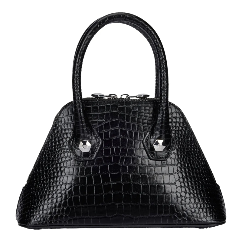 Philipp Plein Crossbody Bag Henkel Tasche Cocco Crocco Geprägt schwarz(Image 2)