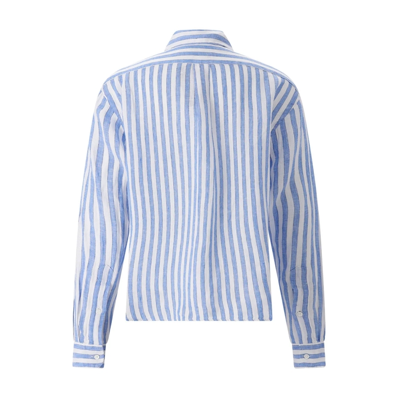 Polo Ralph Lauren Bluse Striped Linen Shirt Blue(Image 2)