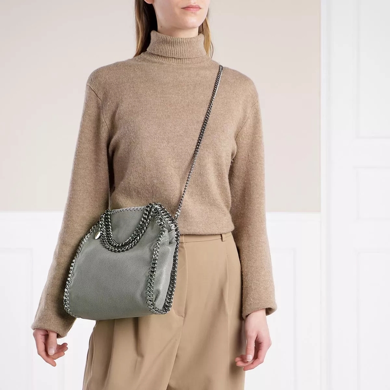 Stella McCartney Tote Mini Falabella 3Chains Light Grey(Image 3)