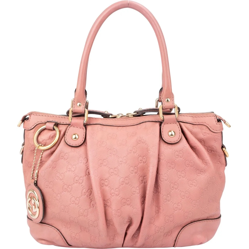 Gucci Fourre-tout Gucci Leather GG Monogram Sukey Handbag rot