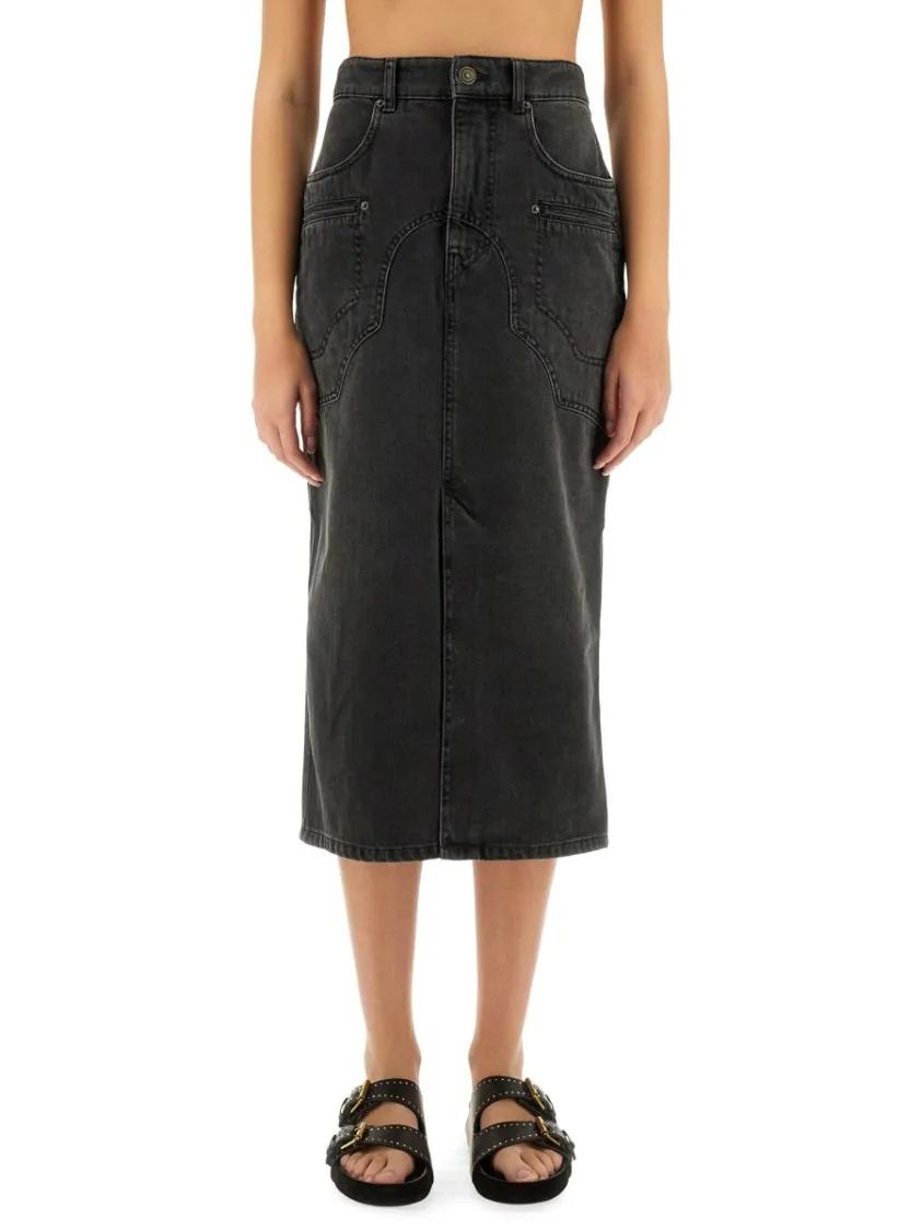 Thumbnail - Isabel Marant - "Britt" Skirt - Größe 36 - schwarz