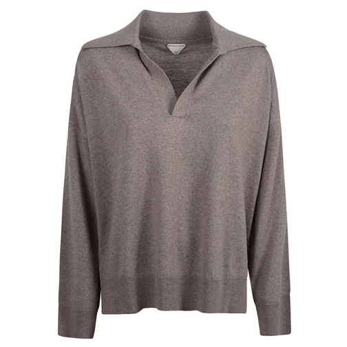 Bottega Veneta Pullover Mélange Effect Wool Knit Sweater Grey