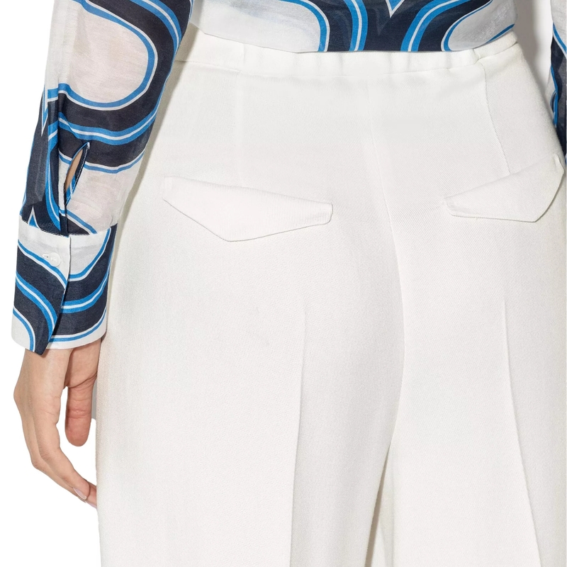 Luisa Cerano  Gabardine-Wideleg-Pants off-white(Image 4)