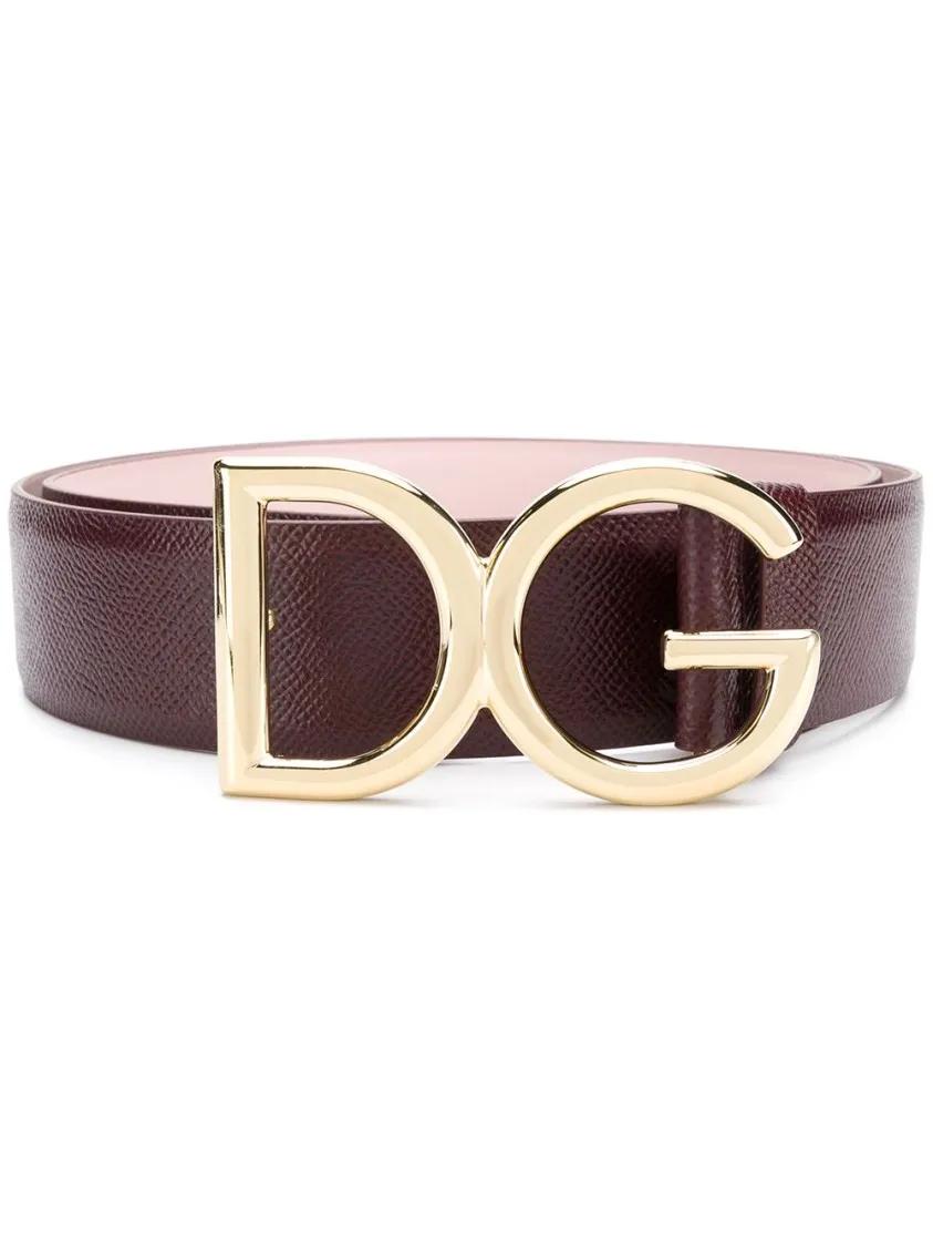 Dolce&Gabbana Gürtel - Buckle Belt - Gr. 85 - in Rot - für Damen