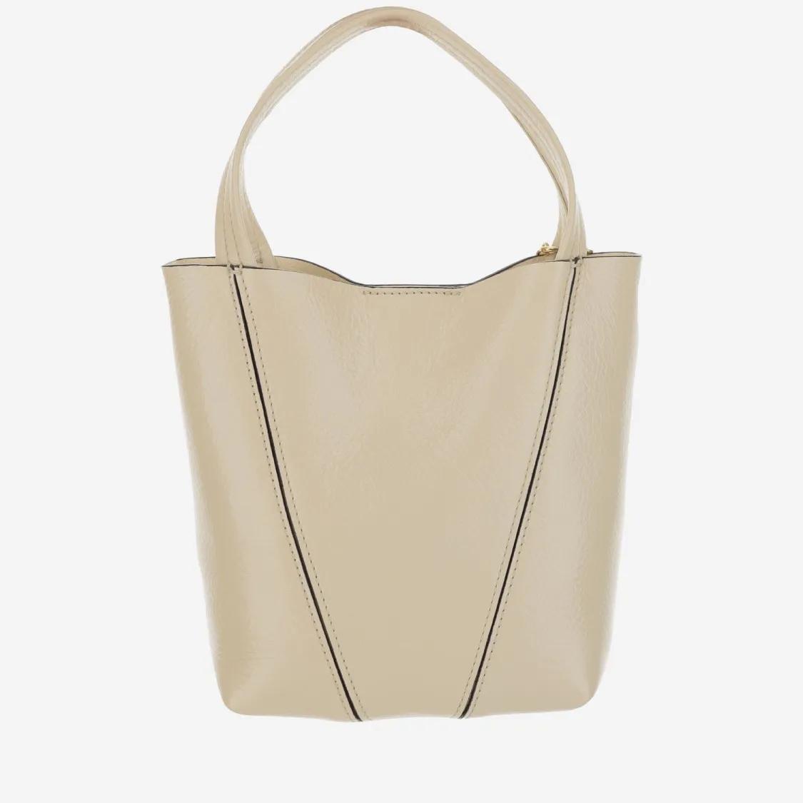 Chloé Totes & shoppers Spin Garnet Leather Small Tote Bag in beige