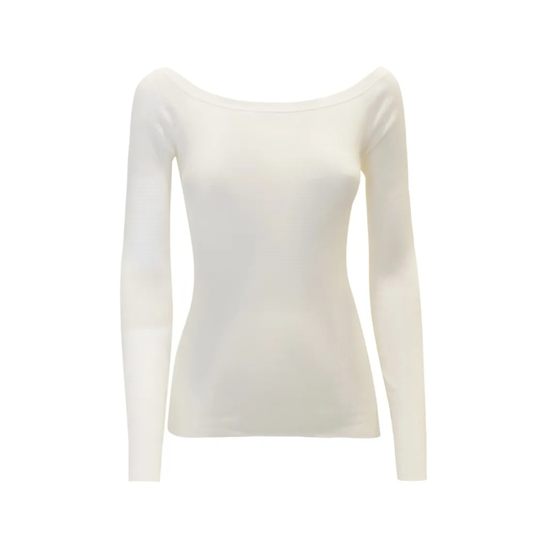 P.A.R.O.S.H. Pull Cream Cotton Cipria24 Sweater White