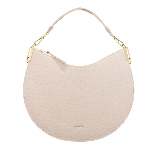 Coccinelle Coccinellesunup Ostrich Lambskin White Borsetta a tracolla