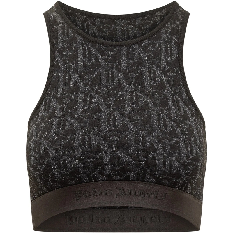 Palm Angels  Top Reggiseno Monogram dunkelgrau