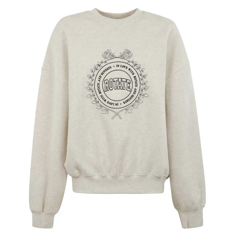 Rotate  Oversized Organic Cotton Sweatshirt Grey