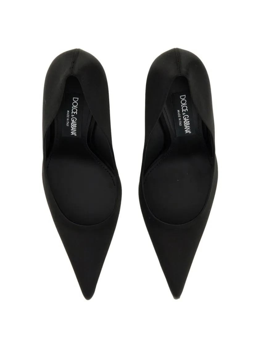 Thumbnail - Dolce&Gabbana Hohe Schuhe - Satin Décolleté - Gr. 40 (EU) - in Schwarz - für Damen