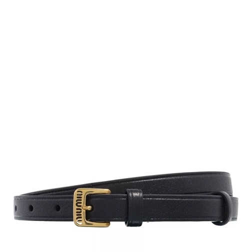 Miu Miu Leather Belt Black Läderskärp