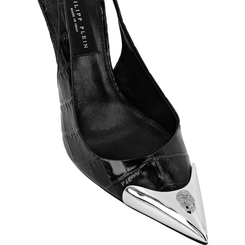 Philipp Plein Pumps Slingpumps Skull Mit Schmucksteinen schwarz(Image 4)