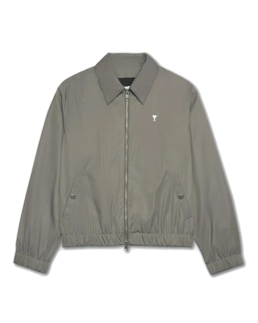 Thumbnail - AMI Paris - Casual Jacket With Water-Repellent Fabric - Größe XL - grau