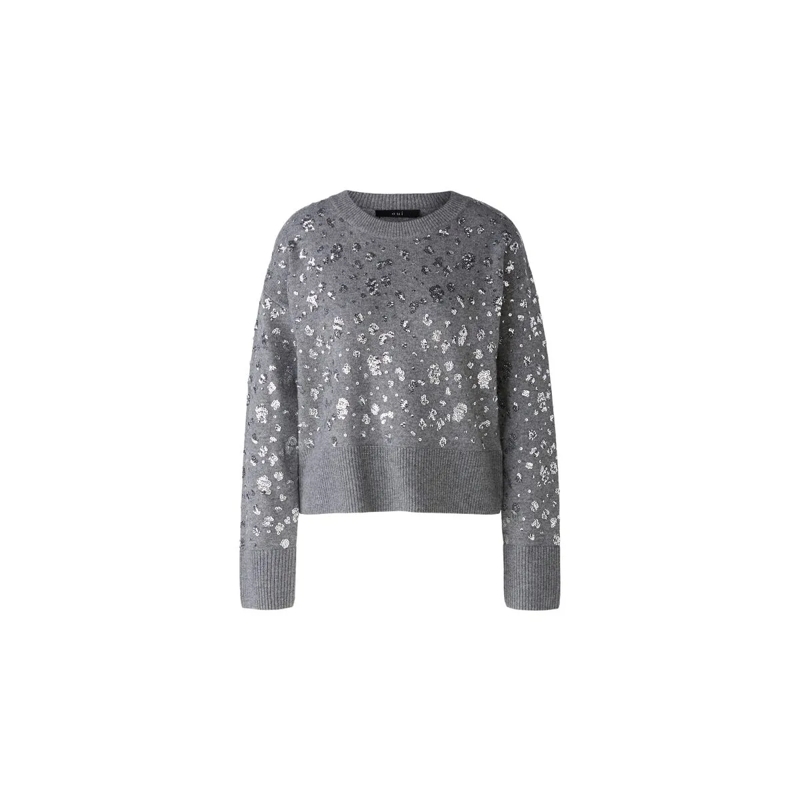 Oui Pullover Pullover grau