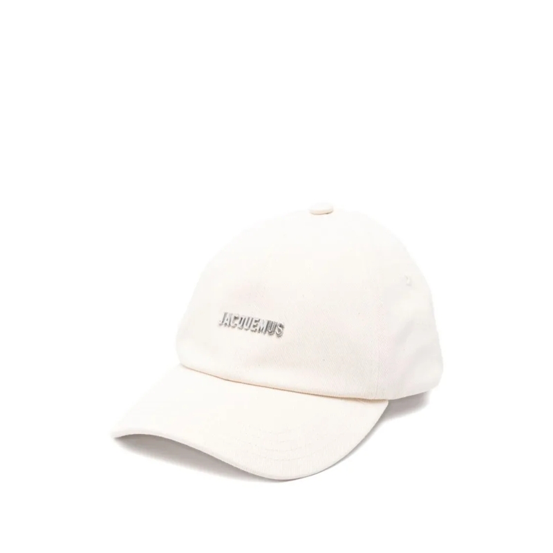 Jacquemus Hut Beige Cap With Curved Peak Neutrals