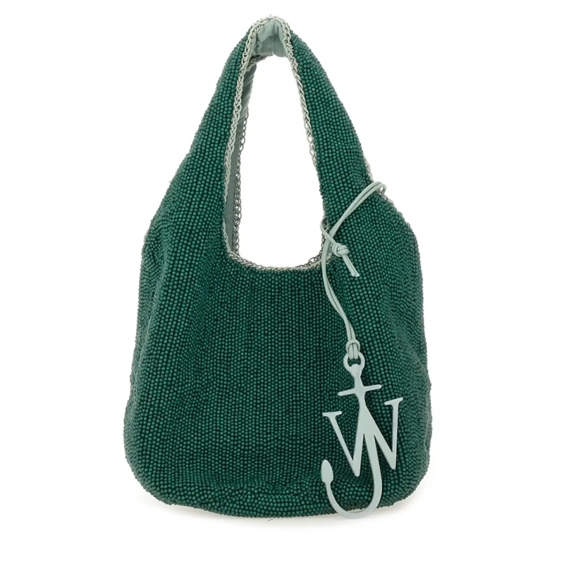 J.W.Anderson Fourre-tout Mini Beaded Tote Bag Green