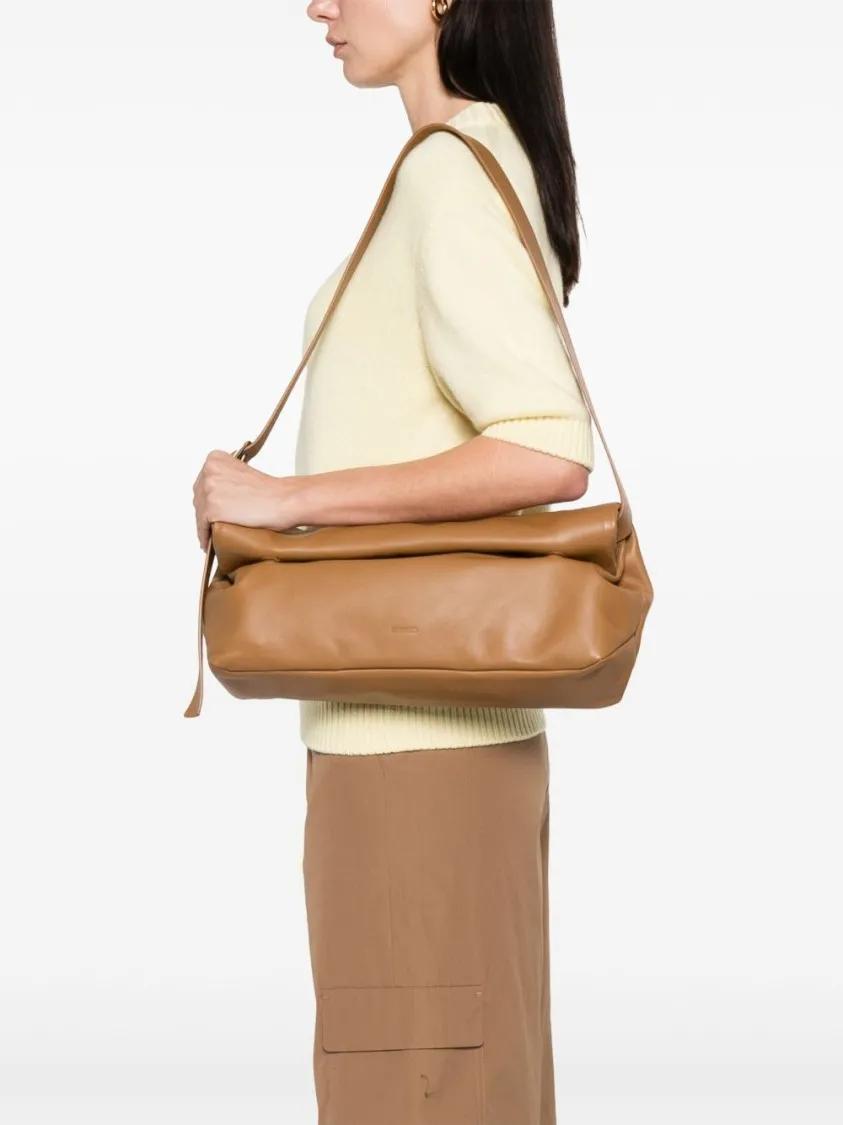 Jil Sander Hobo bags Medium Rollup Bag in bruin