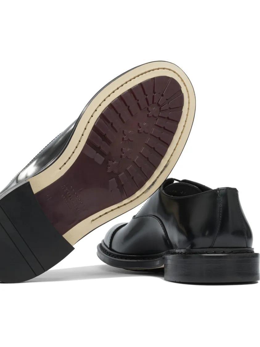 Thumbnail - Polished Leather Lace-Up Shoes - Gr. 44 (EU) - in Schwarz